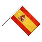 Spanien mit Wappen Stockflagge PRO 60 x 90 cm