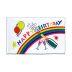Happy Birthday Drapeau Fourreau ECO 60 x 90 cm