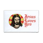 Jesus Loves You Hohlsaum Flagge ECO 60 x 90 cm