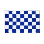 Kariert Blau-Weiß Hohlsaum Flagge ECO 60 x 90 cm