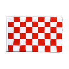 Kariert Rot-Weiß Hohlsaum Flagge ECO 60 x 90 cm