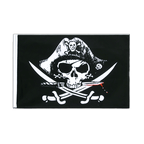 Pirat Blutiger Säbel Hohlsaum Flagge ECO 60 x 90 cm