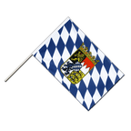 Bayern mit Wappen Stockflagge ECO 60 x 90 cm