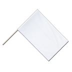 Blanc Drapeau sur hampe ECO 60 x 90 cm