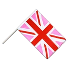 Union Jack Pink Stockflagge ECO 60 x 90 cm