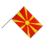 Macédoine Drapeau sur hampe ECO 60 x 90 cm