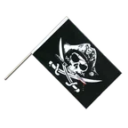 Drapeau sur hampe ECO Pirate avec sabre sanglant 60 x 90 cm