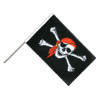 Pirat Kopftuch Stockflagge ECO 60 x 90 cm