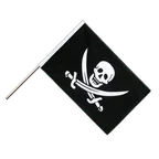 Pirat Zwei Schwerter Stockflagge ECO 60 x 90 cm