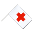 Croix Rouge Drapeau sur hampe ECO 60 x 90 cm