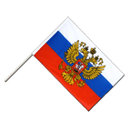 Russland mit Wappen Stockflagge ECO 60 x 90 cm