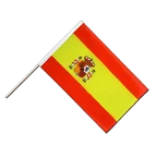 Spanien mit Wappen Stockflagge ECO 60 x 90 cm