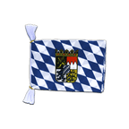 Bavière avec blason Mini Guirlande fanion 15 x 22 cm, 3 m