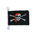 Fahnenkette Pirat Kopftuch - 15 x 22 cm, 3 m
