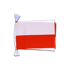 Pologne Mini Guirlande fanion 15 x 22 cm, 3 m