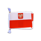 Pologne avec aigle Mini Guirlande fanion 15 x 22 cm, 3 m