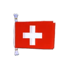 Schweiz Fahnenkette 15 x 22 cm, 3 m