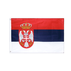 Drapeau Serbie avec blason PRO - 60 x 90 cm