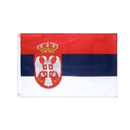 Serbien mit Wappen Hissfahne VA Ösen 60 x 90 cm