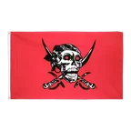 Pirate on red shawl 2x3 ft Flag