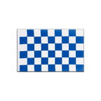 Kariert Blau-Weiß Minifahne 15 x 22 cm
