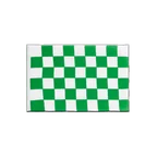Checkered Green-White Little Flag 6x9"