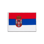 Fanion Serbie avec blason - 15 x 22 cm