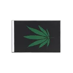 Drapeau en satin Cannabis Reggae 15 x 22 cm
