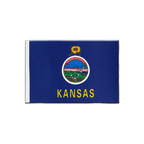 Kansas Satin Flagge 15 x 22 cm