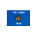 Wisconsin Satin Flagge 15 x 22 cm