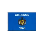 Wisconsin Satin Flagge 15 x 22 cm