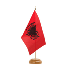 Albanien Holz Tischflagge 15 x 22 cm