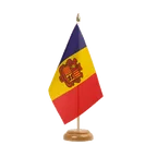 Holz Tischflagge Andorra 15 x 22 cm