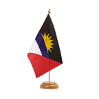 Antigua und Barbuda Holz Tischflagge 15 x 22 cm