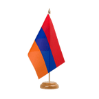 Armenien Holz Tischflagge 15 x 22 cm