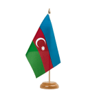 Azerbaijan Table Flag 6x9", wooden