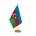 Holz Tischflagge Aserbaidschan 15 x 22 cm