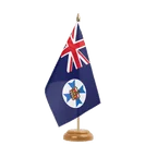 Holz Tischflagge Queensland 15 x 22 cm