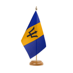 Barbados Holz Tischflagge 15 x 22 cm