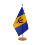 Holz Tischflagge Barbados 15 x 22 cm
