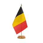 Holz Tischflagge Belgien 15 x 22 cm