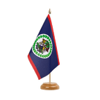 Belize Holz Tischflagge 15 x 22 cm