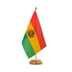 Holz Tischflagge Bolivien 15 x 22 cm
