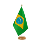 Brésil Drapeau de table 15 x 22 cm, bois