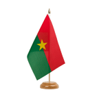 Burkina Faso Drapeau de table 15 x 22 cm, bois