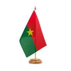 Holz Tischflagge Burkina Faso 15 x 22 cm