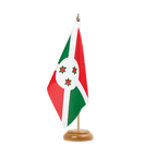 Burundi Holz Tischflagge 15 x 22 cm