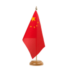Drapeau de table Chine - 15 x 22 cm, bois