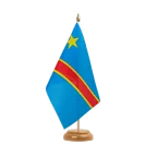 Drapeau de table République démocratique du Congo 15 x 22 cm, bois