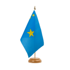 Demokratische Republik Kongo alt Holz Tischflagge 15 x 22 cm